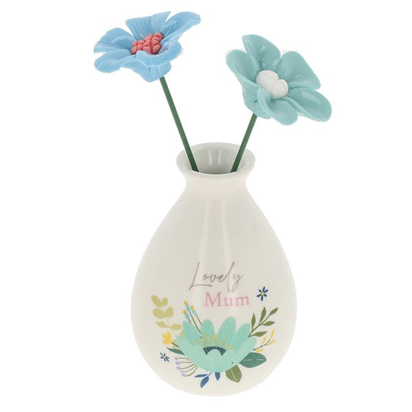 Bright Blooms Vase Of Flowers Mum