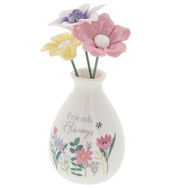 Bright Blooms Vase Of Flowers Friend