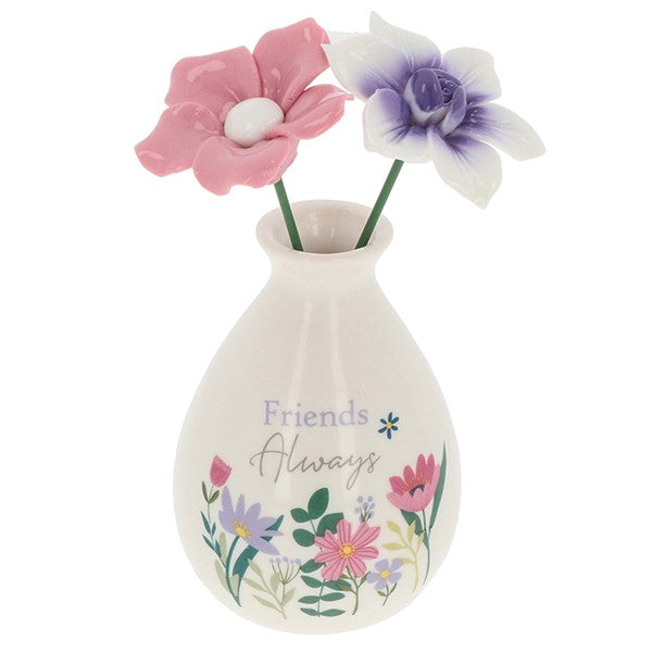 Bright Blooms Vase Of Flowers Friend
