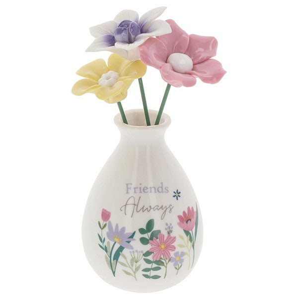 Bright Blooms Vase Of Flowers Friend
