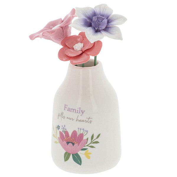 Bright Blooms Vase Of Flowers Family