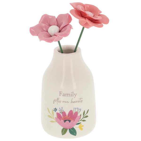 Bright Blooms Vase Of Flowers Family