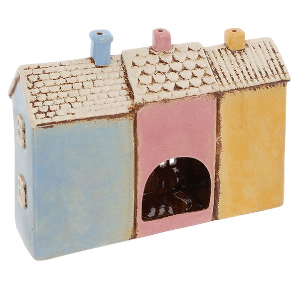 Village Pottery Row Of Shops Tealight