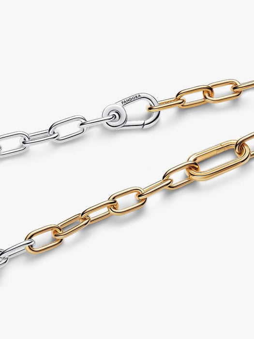 Pandora Two-tone Link Chain Necklace 14k Gold Plating & Sterling Silver
