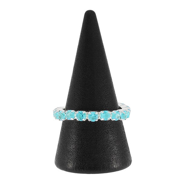 Equilibrium All That Sparkles Silver Plated Ring Pale Blue