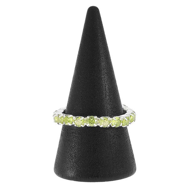 Equilibrium All That Sparkles Silver Plated Ring Pale Green