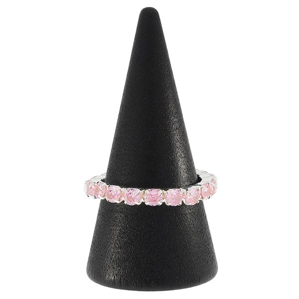 Equilibrium All That Sparkles Silver Plated Ring Pale Pink