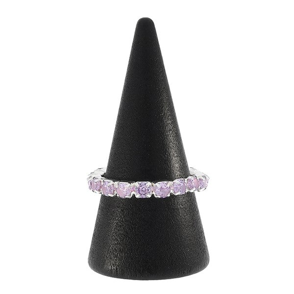 Equilibrium All That Sparkles Silver Plated Ring Lilac