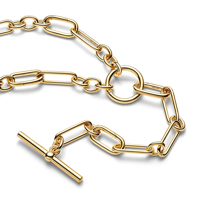 Pandora Link Chain Y-Necklace 14k Gold Plating