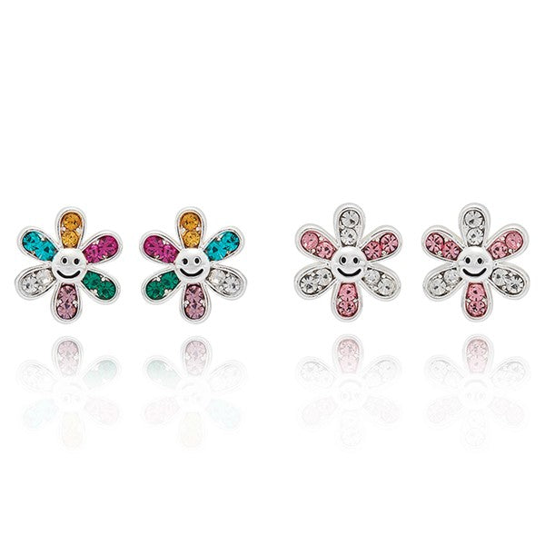 Happy Flowers Silver Plated Earrings