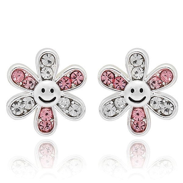 Happy Flowers Silver Plated Earrings