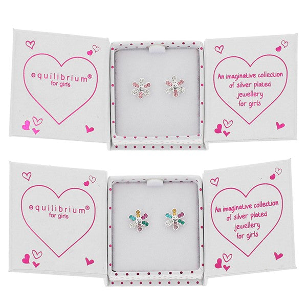 Happy Flowers Silver Plated Earrings