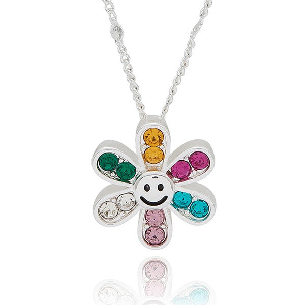 Happy Flowers Silver Plated Necklace