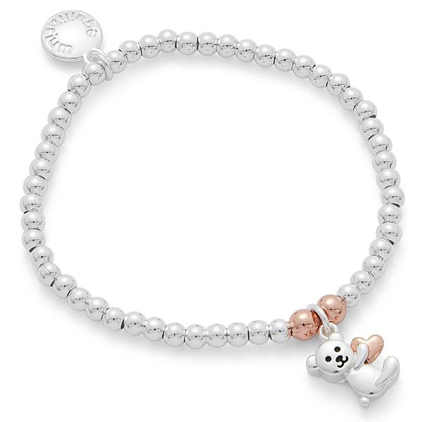 Equilibrium Girls Sitting Teddy Two Tone Bracelet