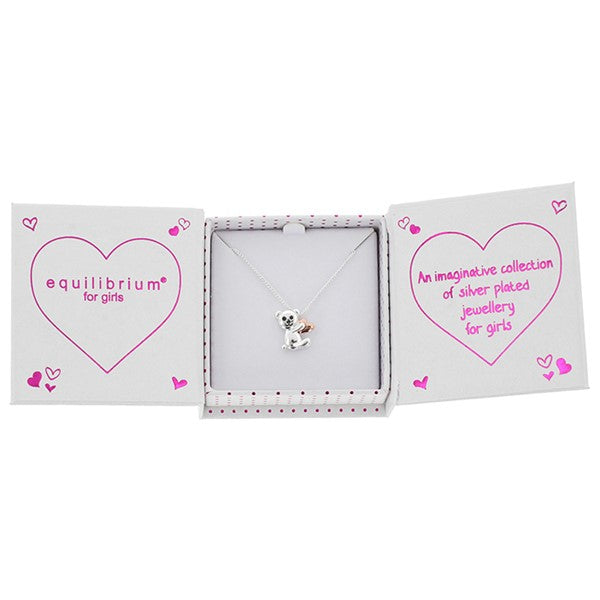 Equilibrium Girls Sitting Teddy Two Tone Necklace