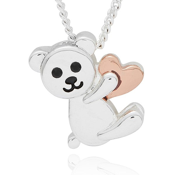 Equilibrium Girls Sitting Teddy Two Tone Necklace