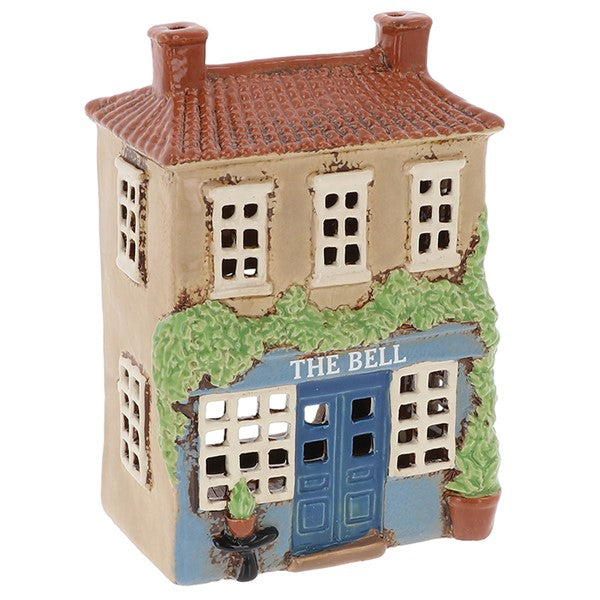 Village Pottery City Pub Blue Tealight