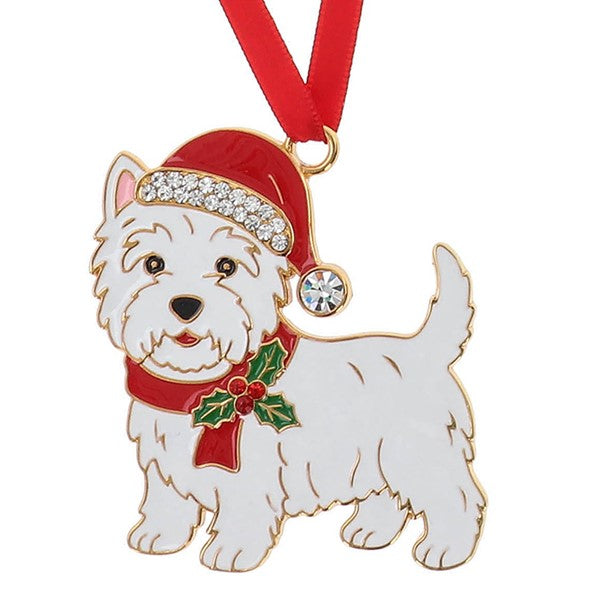 Xmas Treasures Cute Westie Tree Ornament