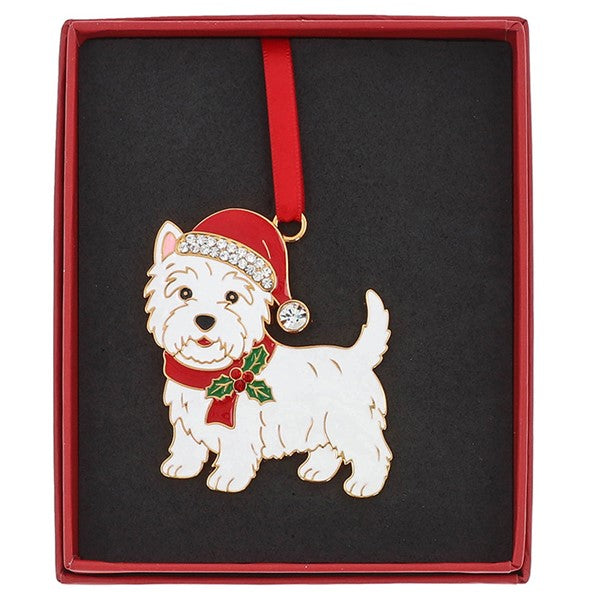 Xmas Treasures Cute Westie Tree Ornament