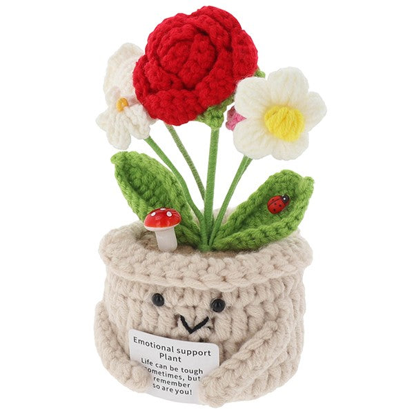Crochet Smiley Pot Mixed Large