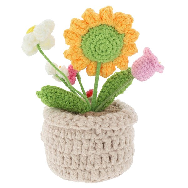 Crochet Smiley Pot Mixed Large