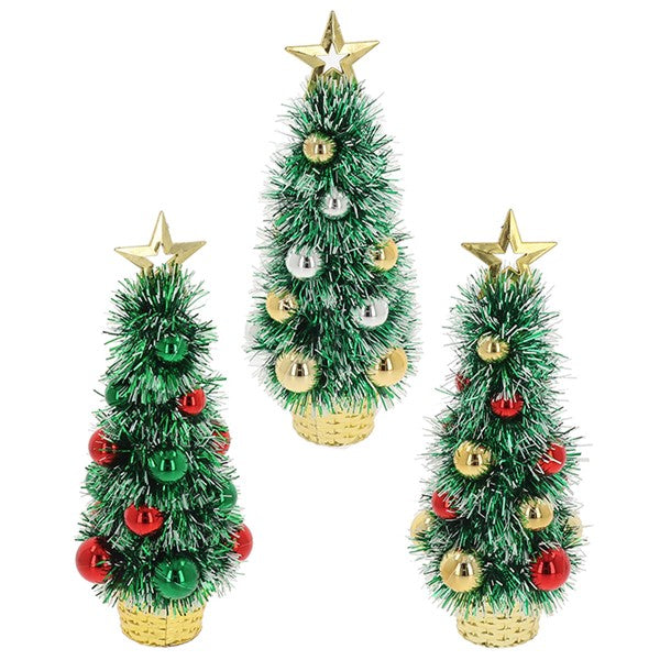 Xmas Tinsel Tree Medium Decoration