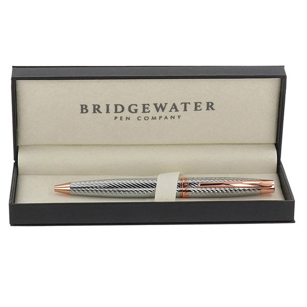 Bridgewater Lancaster Chrome & Rose Gold Ball Pen