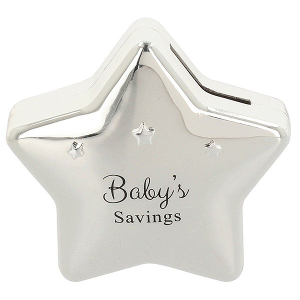 Deluxe Silver Plated Star Money Box