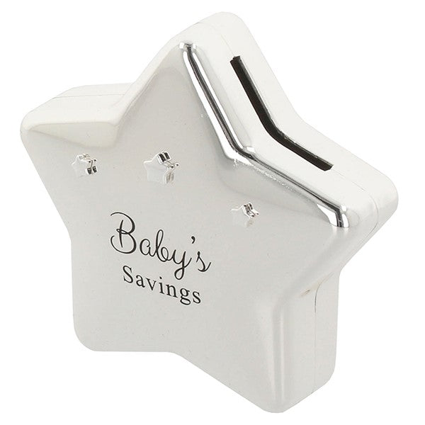 Deluxe Silver Plated Star Money Box