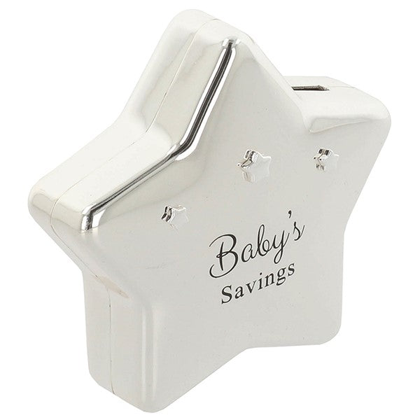 Deluxe Silver Plated Star Money Box