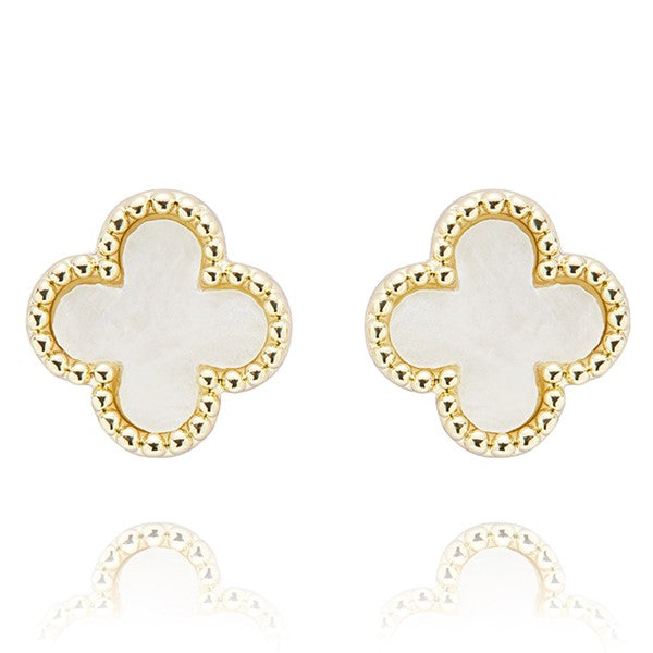 Equilibrium All That Sparkles Gold Plated Necklace & Earrings Clover