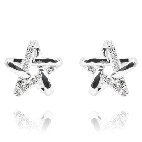 Equilibrium All That Sparkles Silver Plated Necklace & Earrings Star