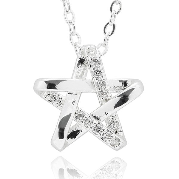 Equilibrium All That Sparkles Silver Plated Necklace & Earrings Star