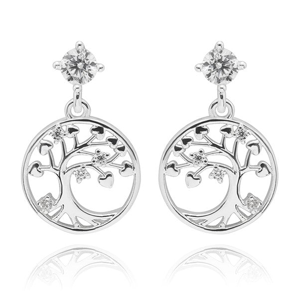 Equilibrium All That Sparkles Silver Plated Necklace & Earrings Tree of Life