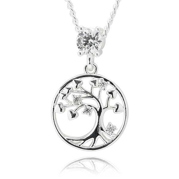 Equilibrium All That Sparkles Silver Plated Necklace & Earrings Tree of Life