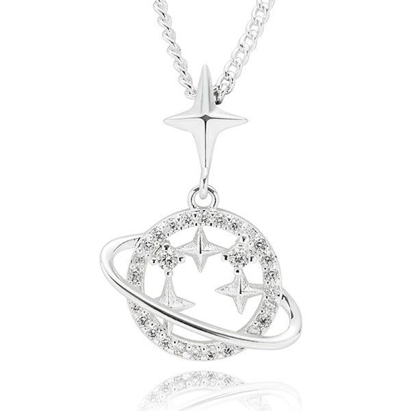 Equilibrium All That Sparkles Silver Plated Necklace Shine Planet