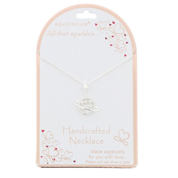 Equilibrium All That Sparkles Silver Plated Necklace Shine Planet
