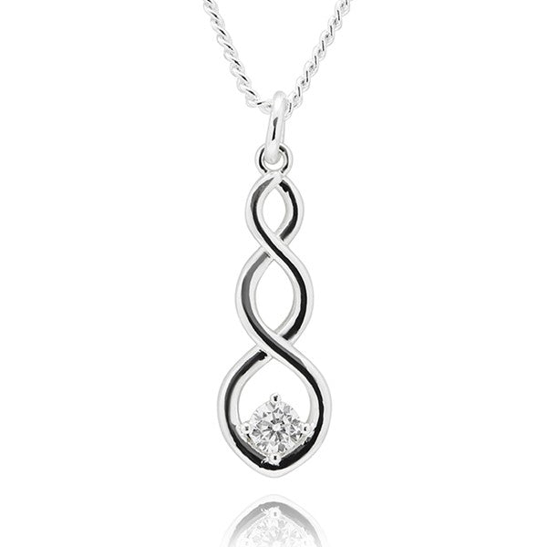 Equilibrium All That Sparkles Silver Plated Necklace Triple Loop