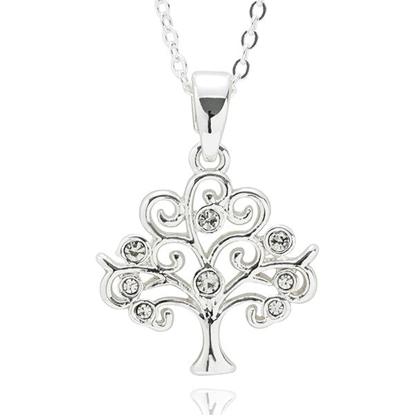 Equilibrium All That Sparkles Silver Plated Necklace Sparkle Tree