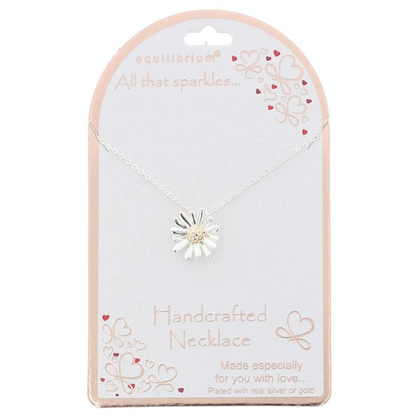Equilibrium All That Sparkles Silver Plated Necklace Daisy