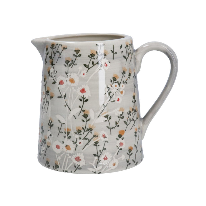 Gisela Graham Grey Wild Large Stoneware Jug