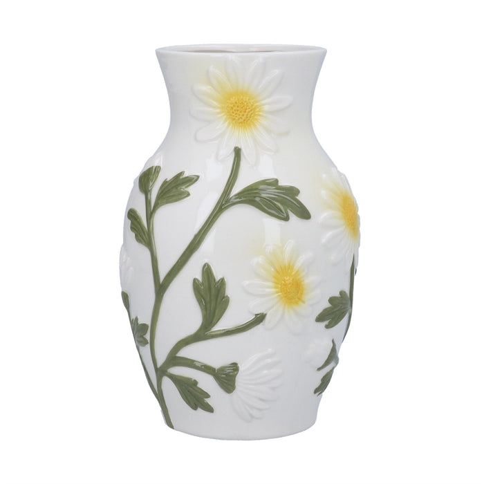 Gisela Graham Embossed Classic Daisy Small Vase