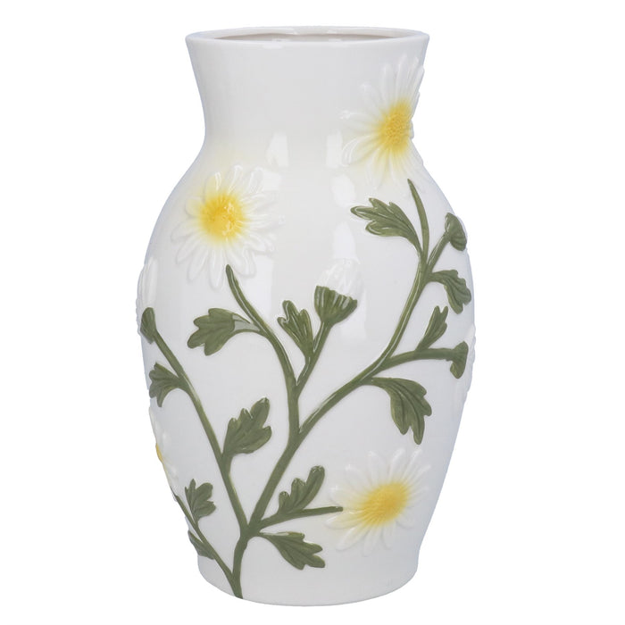 Gisela Graham Embossed Classic Daisy Large Vase