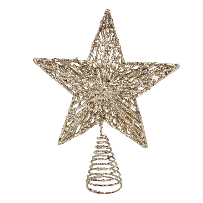 Gisela Graham Champagne Gold Acrylic Tree Top Star