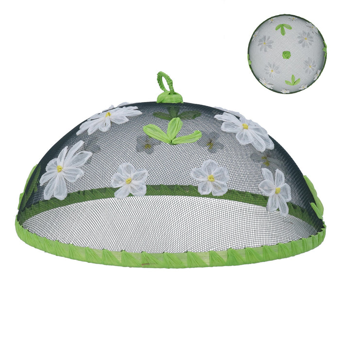 Gisela Graham White Daisies Fabric Food Cover 35cm