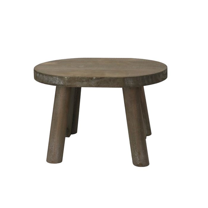 Gisela Graham Natural Wood Oval Decorative Bench 26cm