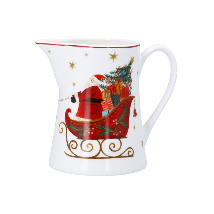 Gisela Graham Nostalgia Sleigh New Bone Chine Jug 10cm