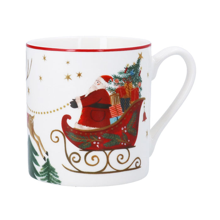 Gisela Graham New Bone China Nostalgia Sleigh Mug