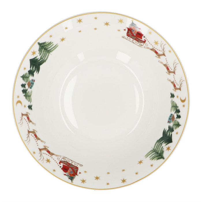 Gisela Graham New Bone China Nostalgia Sleigh Bowl 23cm