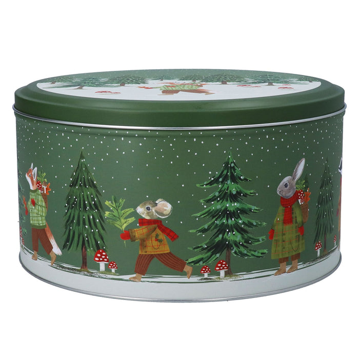 Gisela Graham Woodland Scene Cake Tin